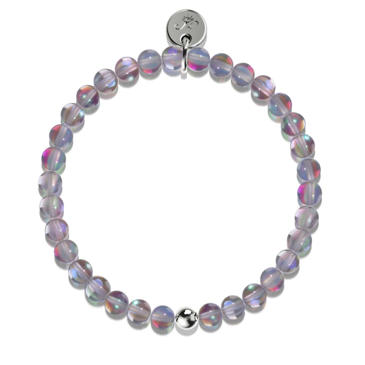 Milky Way | .925 Sterling Silver | Galaxy Glass Bead Bracelet | Men's