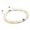 Peach | Silver | Mermaid Glass Macrame Bead Bracelet