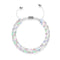 Rainbow White | Silver | Double Mermaid Glass Bracelet