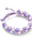 Violet and White | Silver | Double Mermaid Glass Bracelet