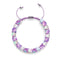 Violet and White | Silver | Double Mermaid Glass Bracelet