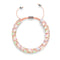 Peach | Silver | Double Mermaid Glass Bracelet