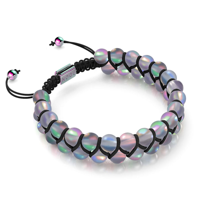 Grey | Unicorn Silver | Double Mermaid Glass Bracelet