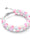 Pink and White | Silver | Double Mermaid Glass Bracelet