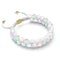 Rainbow White | Gold | Double Mermaid Glass Bracelet