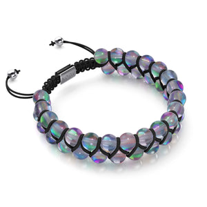 Milky Way | Silver | Double Galaxy Glass Bracelet