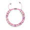 Pink Nebula | Silver | Double Galaxy Glass Bracelet