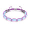 Lavender | Silver | Mermaid Glass Pebble Macrame Bracelet
