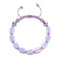 Lavender | Silver | Mermaid Glass Pebble Macrame Bracelet