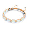 Peach | Silver | Mermaid Glass Pebble Macrame Bracelet