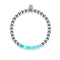 Cheerful | Silver | Aquamarine Jade | Gemstone Expression Bracelet