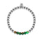 Dreamy | Silver | New Green Agate | Gemstone Expression Bracelet