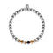 Satisfaction | Silver | Grey Line Agate | Gemstone Expression Bracelet