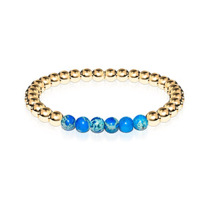 Jubilant | 18k Gold | Dark Blue Emperor Gemstone | Expression Bracelet