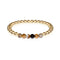 Satisfaction | 18k Gold | Grey Line Agate | Gemstone Expression Bracelet