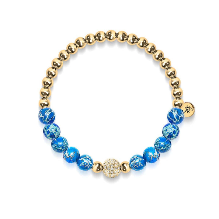 Atlantis | 18k Gold | Crystal Sea Stone Bracelet