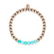 Cheerful | 18k Rose Gold | Aquamarine Jade | Gemstone Expression Bracelet