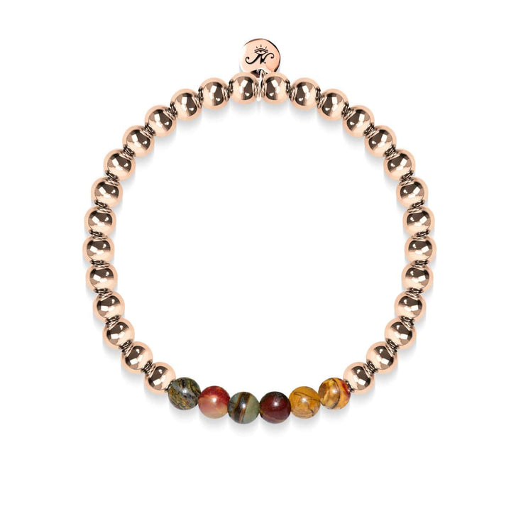 Wild | 18k Rose Gold | Red Picasso Jasper | Gemstone Expression Bracelet