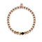 Satisfaction | 18k Rose Gold | Grey Line Agate | Gemstone Expression Bracelet