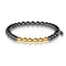 Men's | Gunmetal | 18k Gold | Bead Bracelet