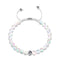 Rainbow White | .925 Sterling Silver | Mermaid Glass Macrame Bead Bracelet
