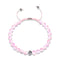Pink | Silver | Mermaid Glass Macrame Bead Bracelet