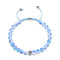 Sapphire | Silver | Mermaid Glass Macrame Bead Bracelet