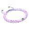 Lavender | Silver | Mermaid Glass Macrame Bead Bracelet