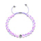 Lavender | Silver | Mermaid Glass Macrame Bead Bracelet
