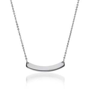 Curved Minimalist Bar | Silver | Necklace