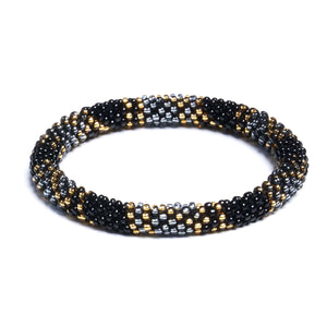 Golden Moonlight | Himalayan Glass Bead Bracelet