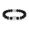 Silver Lion | Matte Black Agate | Kingdom Bead Bracelet