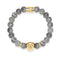 18k Gold Lion | Leopard Jasper | Kingdom Bead Bracelet