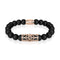 18k Rose Gold Crown | Matte Black Agate | Kingdom Bead Bracelet