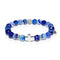 St. Cecilia | White Gold Cross | Dark Blue Agate Bracelet