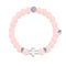 St. Francis of Assisi | White Gold Cross | Rose Quartz Bracelet