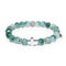 St. John the Baptist | White Gold Cross | Grassy Jade Bracelet