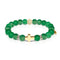 St. Teresa of Avila | Gold Cross | Green Agate Bracelet