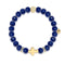St. Bernadette | Gold Cross | Royal Lapis Jade Bracelet