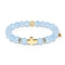St. Nicholas | Gold Cross | Blue Jade Bracelet