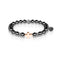 Gunmetal and 18k Rose Gold | Gilded Cross Bracelet | Men's