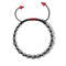 Silver and Red Enamel | Crystal Kikiballa | Macrame Fashion Santa Bracelet | Black