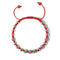 Silver and Red Enamel | Crystal Kikiballa | Macrame Fashion Santa Bracelet | Red