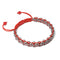 Silver and Red Enamel | Kismet Links | Macrame Fashion Santa Bracelet | Red | Thin