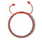 Silver and Red Enamel | Kismet Links | Macrame Fashion Santa Bracelet | Red | Thin