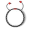 Silver and Red Enamel | Kismet Links | Macrame Fashion Santa Bracelet | Black