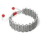 Silver and Red Enamel | Kismet Links | Macrame Fashion Santa Bracelet | White | Deluxe