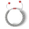Silver and Red Enamel | Kismet Links | Macrame Fashion Santa Bracelet | White | Deluxe