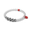 Matte White Agate | Silver and Red Enamel | Aura | Fashion Santa Charm Bracelet