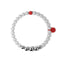 Matte White Agate | Silver and Red Enamel | Aura | Fashion Santa Charm Bracelet